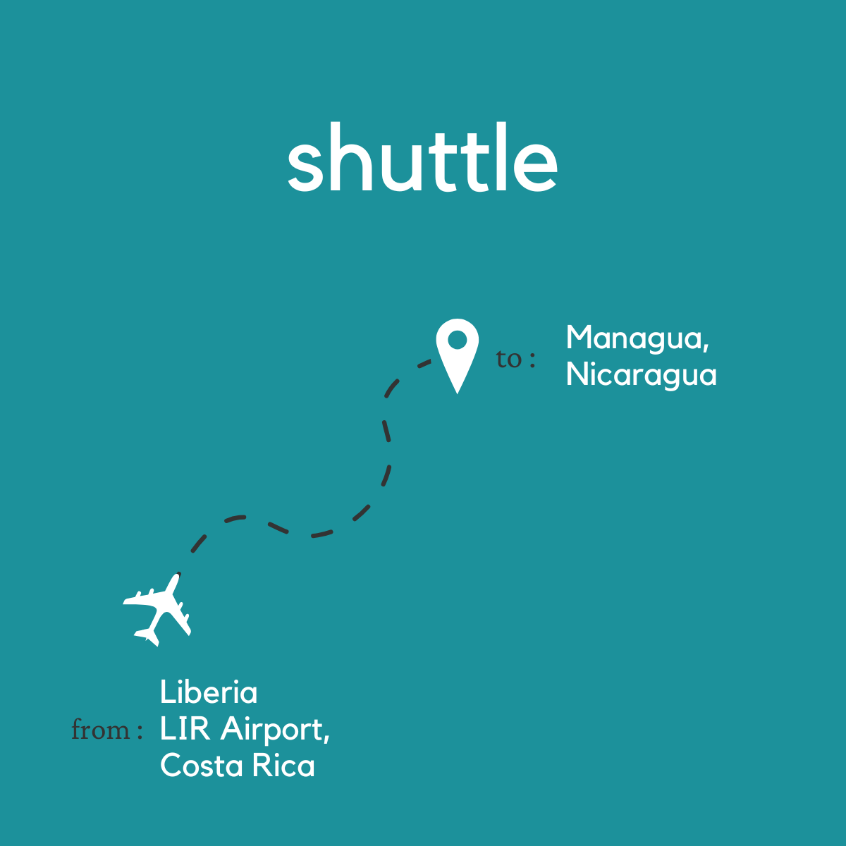 To Managua, Nicaragua From Liberia Area & Daniel Oduber Quiros International Airport (LIR) 