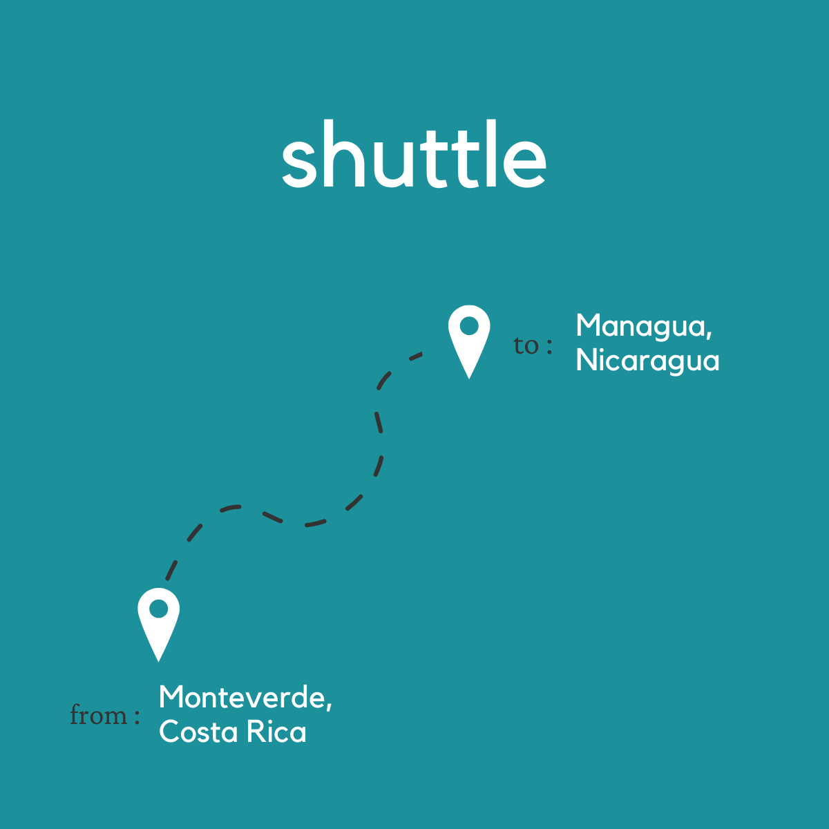 To Managua, Nicaragua from Monteverde