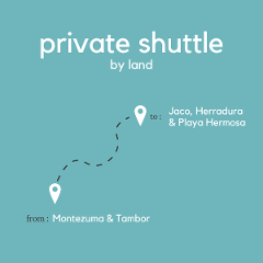 To Jaco, Herradura & Playa Hermosa From Montezuma & Tambor (Private) (By Land)