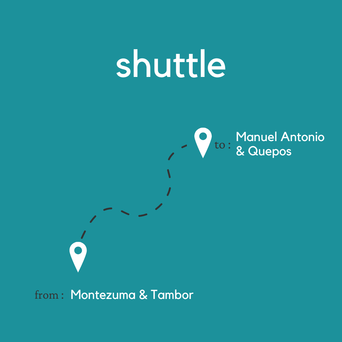 To Manuel Antonio & Quepos From Montezuma & Tambor