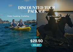 DISCOUNTED TOUR PACKAGE - Nosara Adventure Combo – Ocean Kayaking, Snorkeling & Sunset Horseback Riding