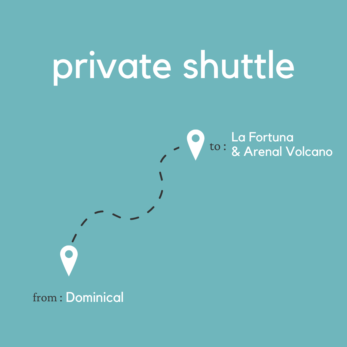 To La Fortuna & Arenal Volcano From Dominical (Private)