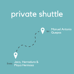 To Manuel Antonio & Quepos From Jaco, Herradura & Playa Hermosa (Private)