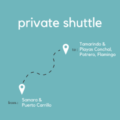 To Tamarindo, Conchal, Potrero & Flamingo From Samara & Puerto Carrillo (Private)