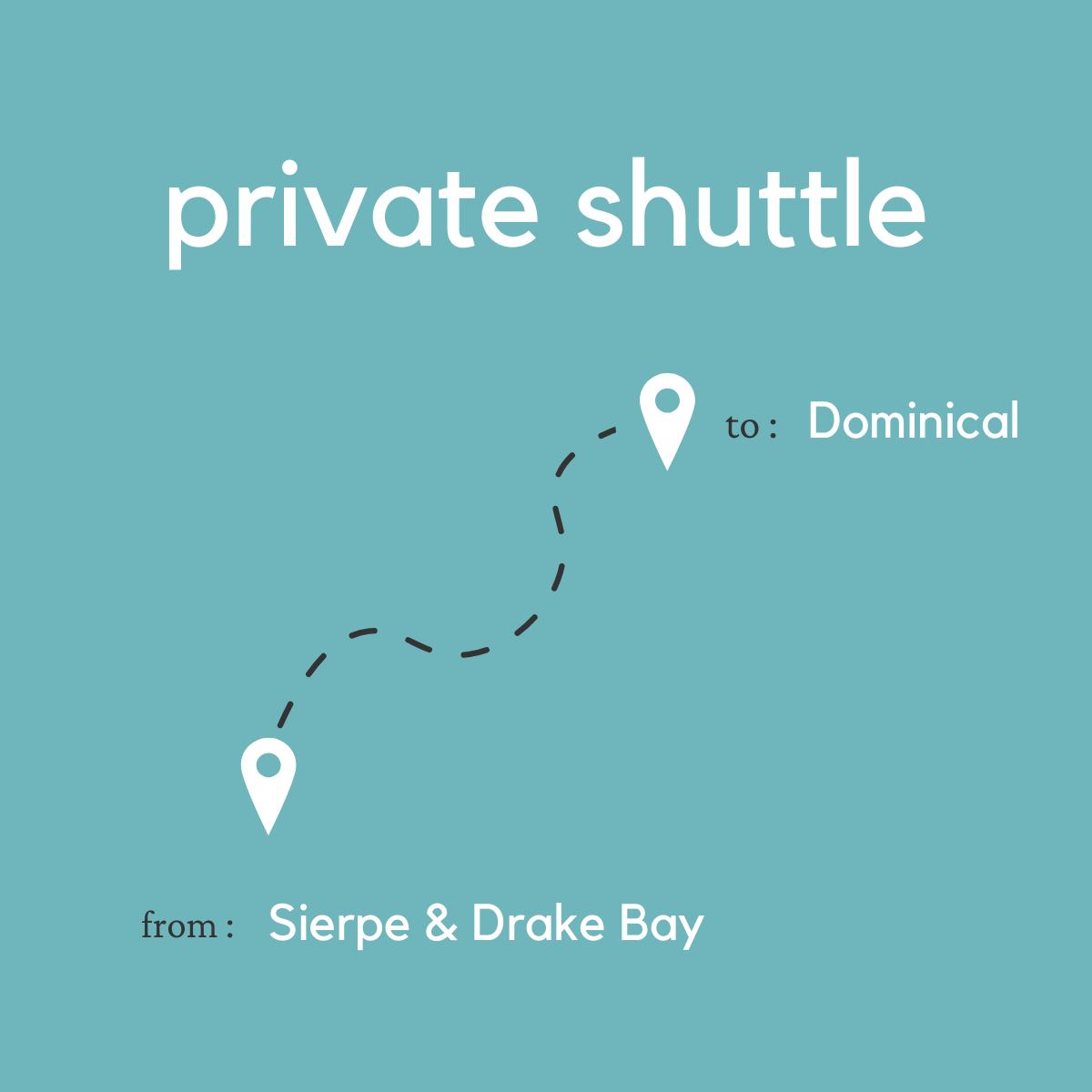 To Dominical From Sierpe (Drake Bay) (Private)