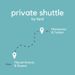 To Montezuma and Tambor From Manuel Antonio & Quepos (Private) (By Land)