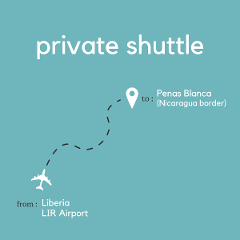 To Penas Blancas (Nicaragua Border) From Liberia Area & Daniel Oduber Quiros International Airport (LIR) (Private)