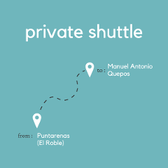 To Manuel Antonio & Quepos From Puntarenas (El Roble) (Private)