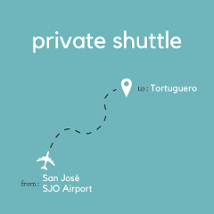 To Tortuguero (land & water) From San Jose Area & Juan Santamaria International SJO Airport (Private)