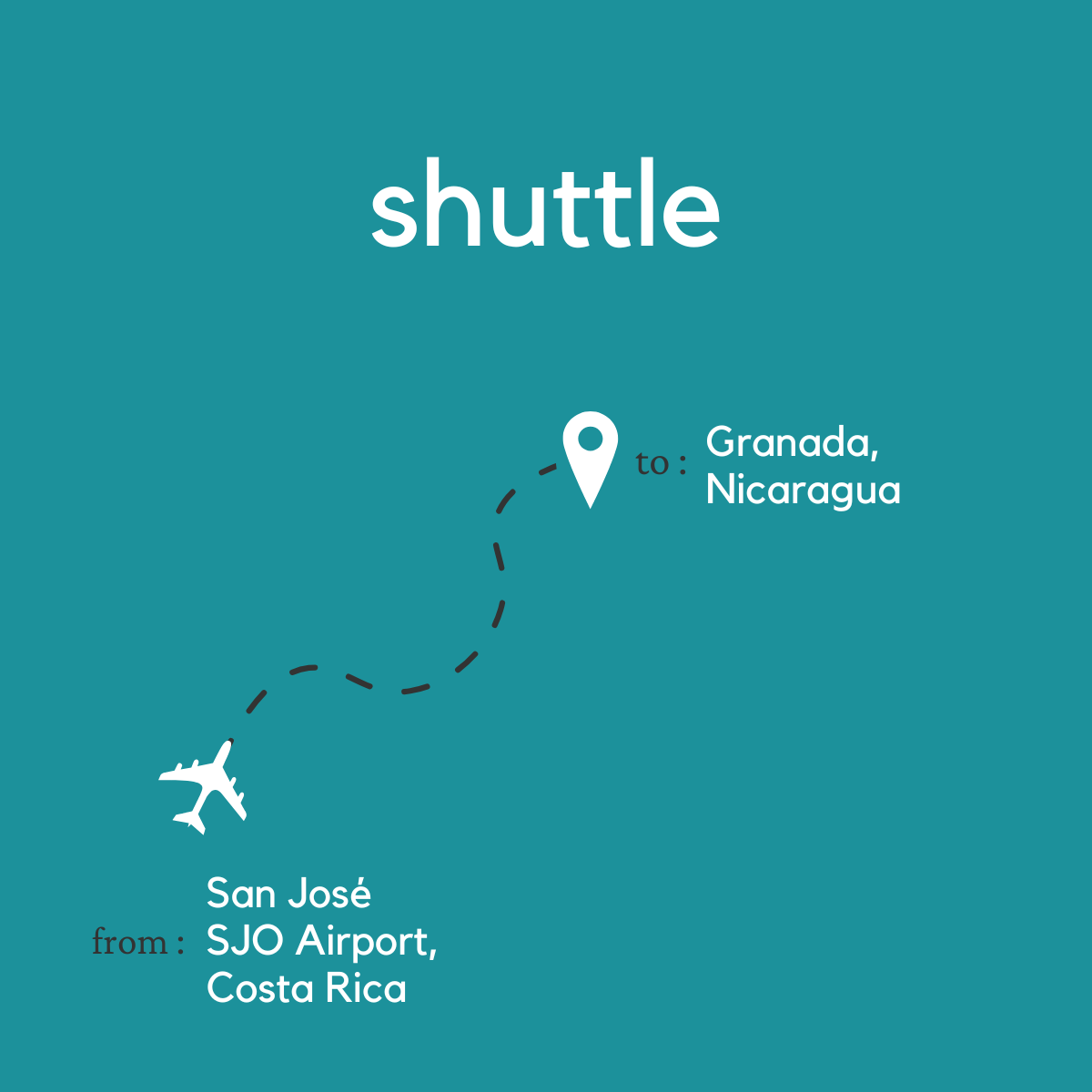 To Granada, Nicaragua from San Jose Area & Juan Santamaria International Airport (SJO)