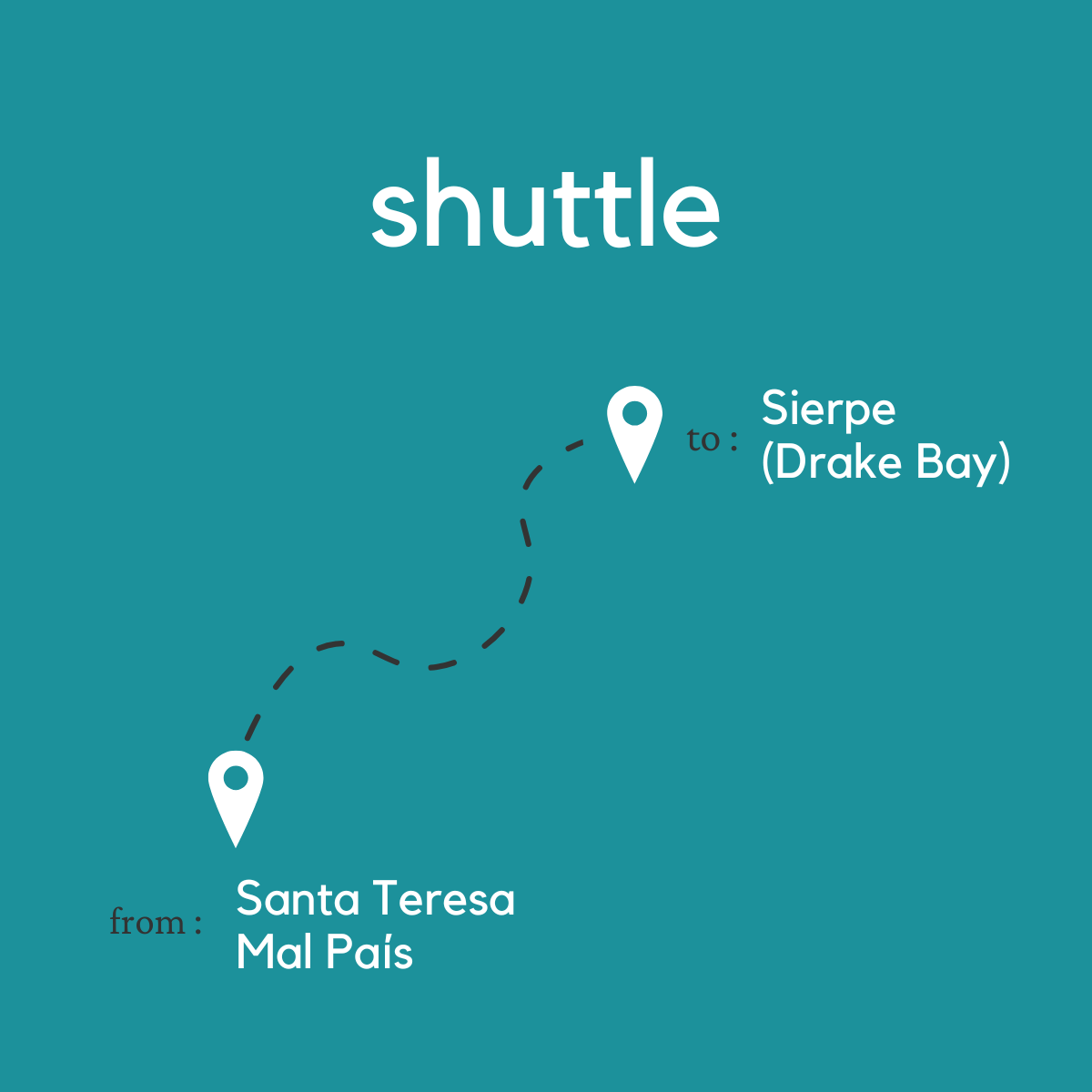 To Sierpe (Drake Bay) From Santa Teresa & Mal Pais