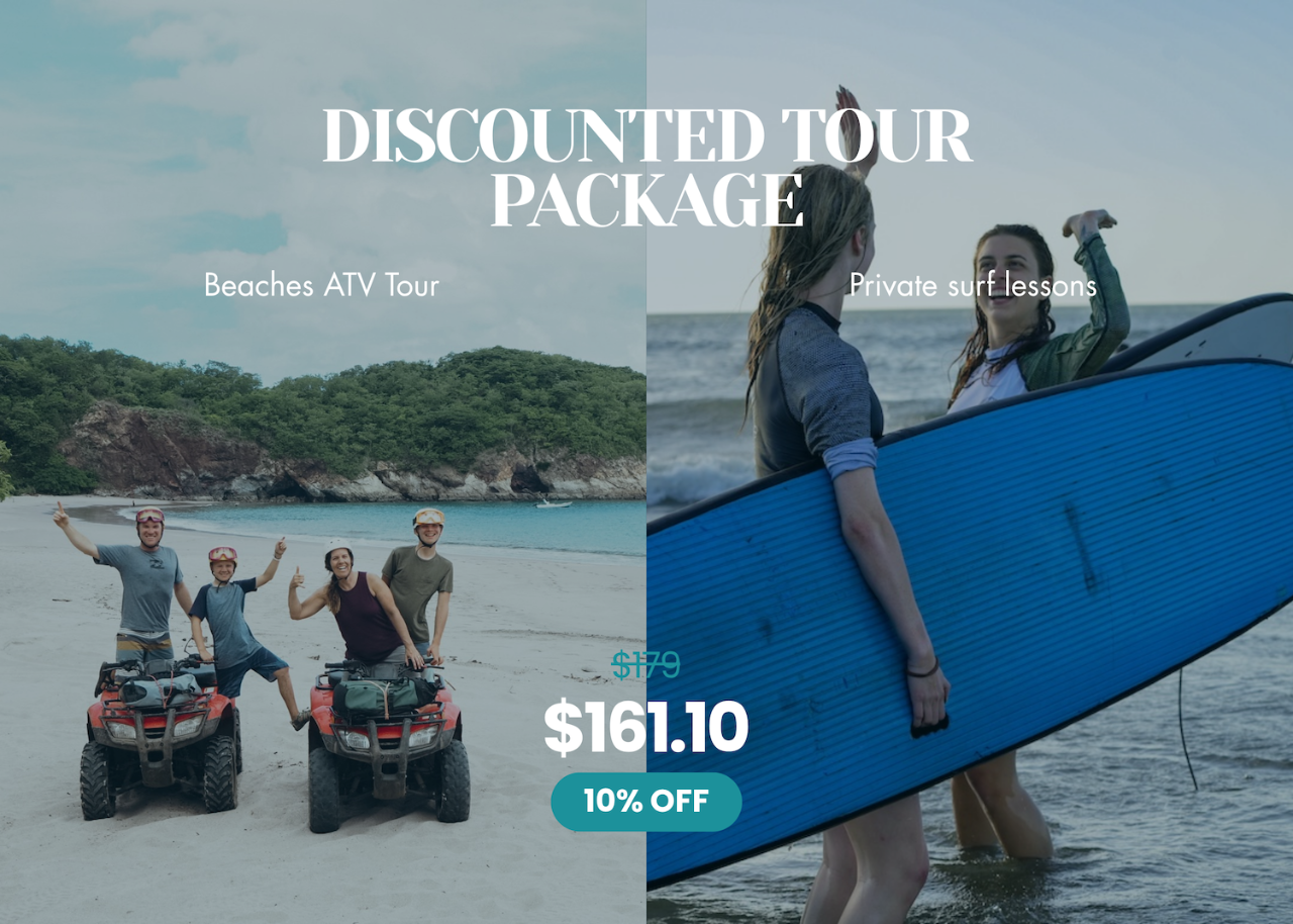 DISCOUNTED TOUR PACKAGE - Tamarindo Adventure Combo – 4 Beaches ATV Tour & Private Surf Lesson