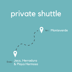 To Monteverde (Santa Elena) From Jaco, Herradura & Playa Hermosa (Private)