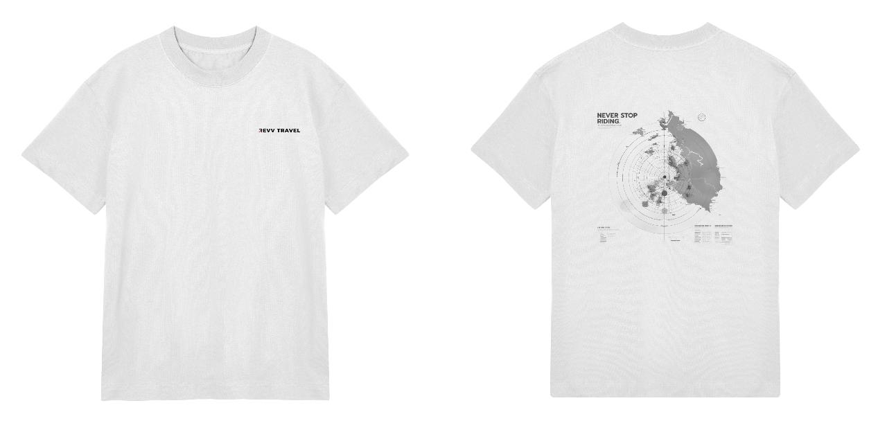 Never Stop Riding T-Shirt White