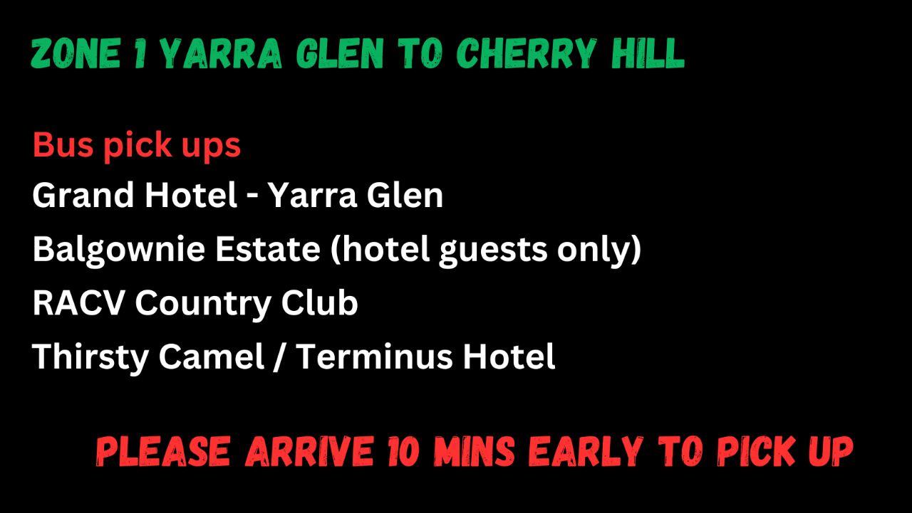 Zone 1 - Yarra Glen to Cherry Hill 