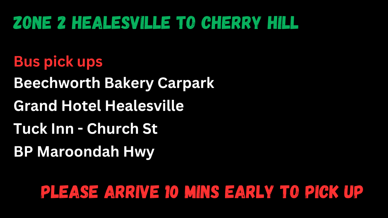 Comedy in the Vines - Zone 2 - Healesville to Cherry Hill