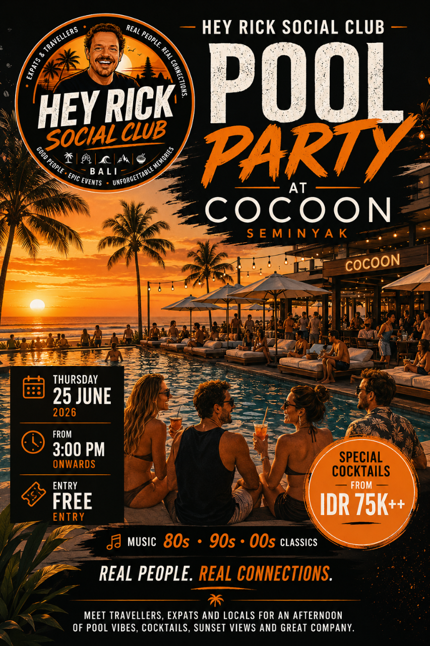 Hey Rick Social Club - Pool Party at Cocoon Seminyak