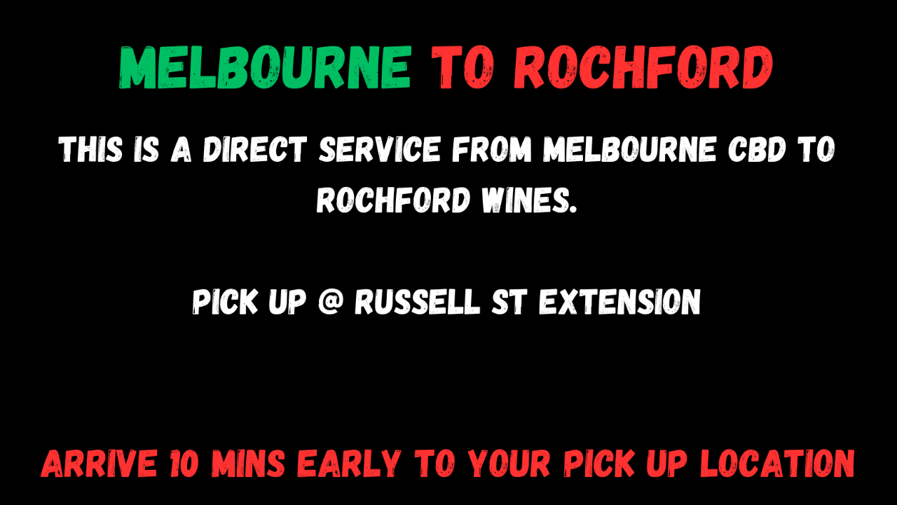 Coach Transfers - Melbourne to Rochford Wines Yarra Valley