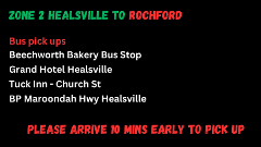 Zone 2 -  Healesville  to Rochford