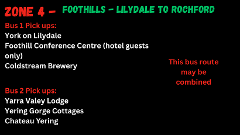 Zone 4 - Foothills, Lilydale, Yering to Rochford