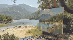 Painting outdoor art adventure tour