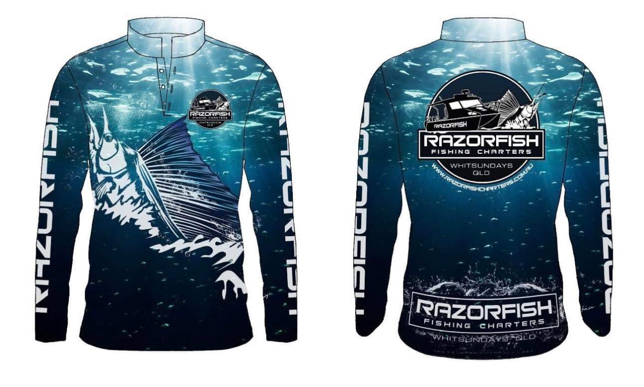 Razorfish Fishing Shirts - Blue 