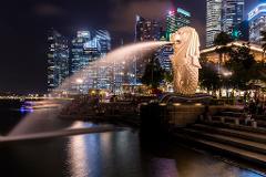 Singapore Romantic Twilight By The Singapore River