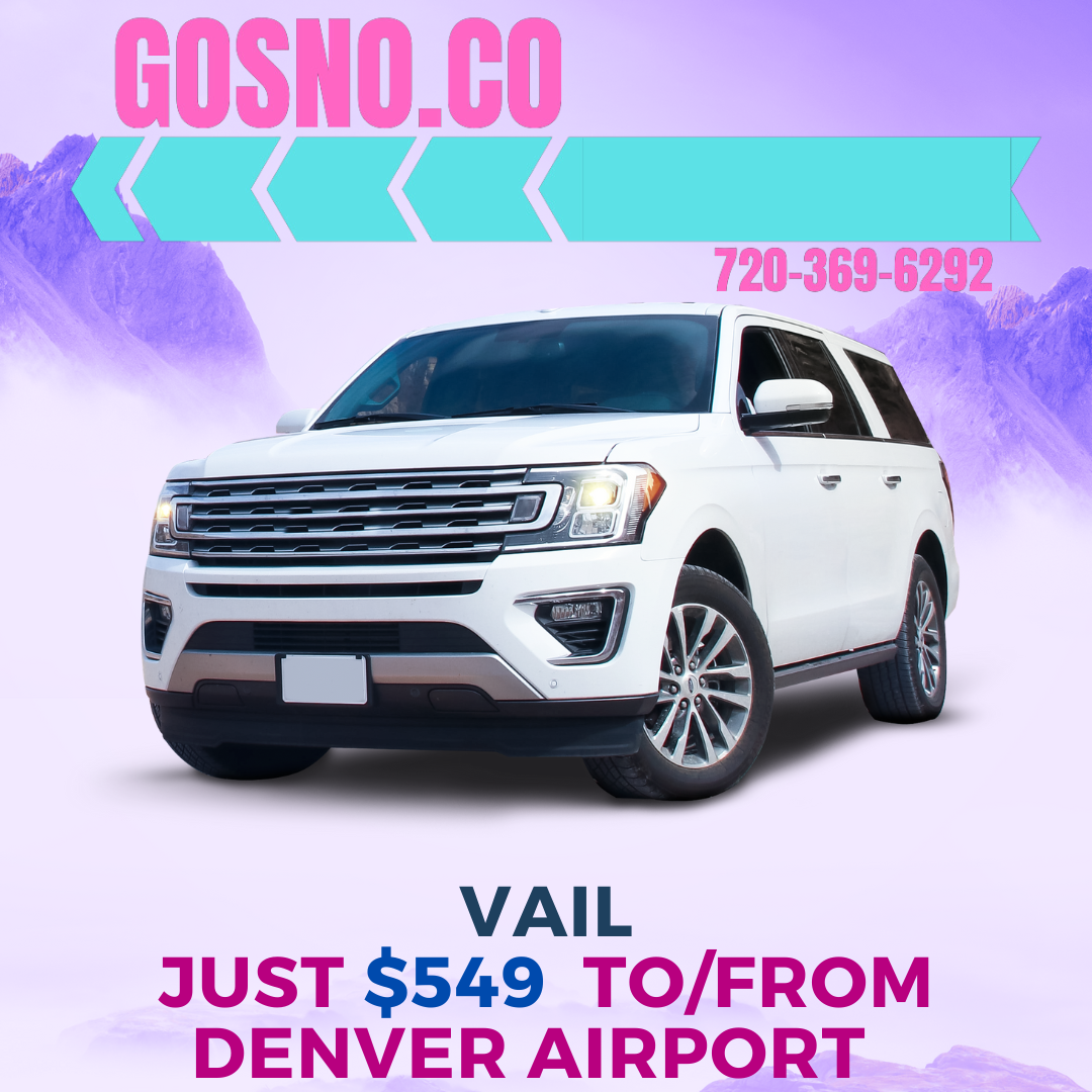 Vail to Denver Airport  $549 one way - up to 6 passengers