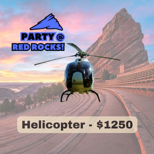 Helicopter Landing at Red Rocks 