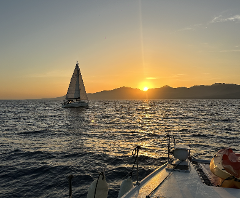 2 hour Shared Luxury Catamaran Sunset Cruise from Puerto Calero (12 people Max) around the East Coast