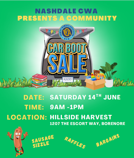 Car Boot Sale - Nashdale CWA
