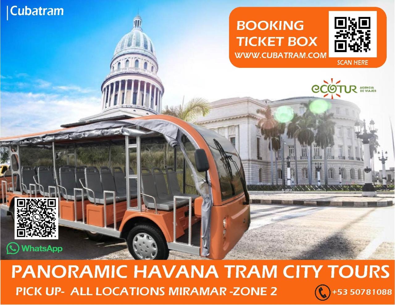 Panoramic Havana Tram City Tour - Zone 2 (Miramar Pickup)