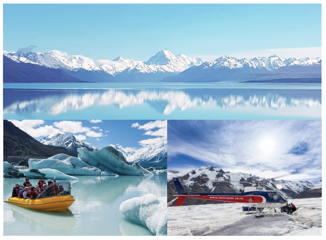 UA Crew - Mt Cook, Tasman Lake Tour (Boat or Heli)