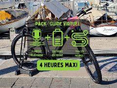 Location VTT electrique 1/2 journee Pack Guide virtuel et assurance inclus- Cassis - Half day E-Mountain Bike rental in Cassis with Virtual Guide and Insurance