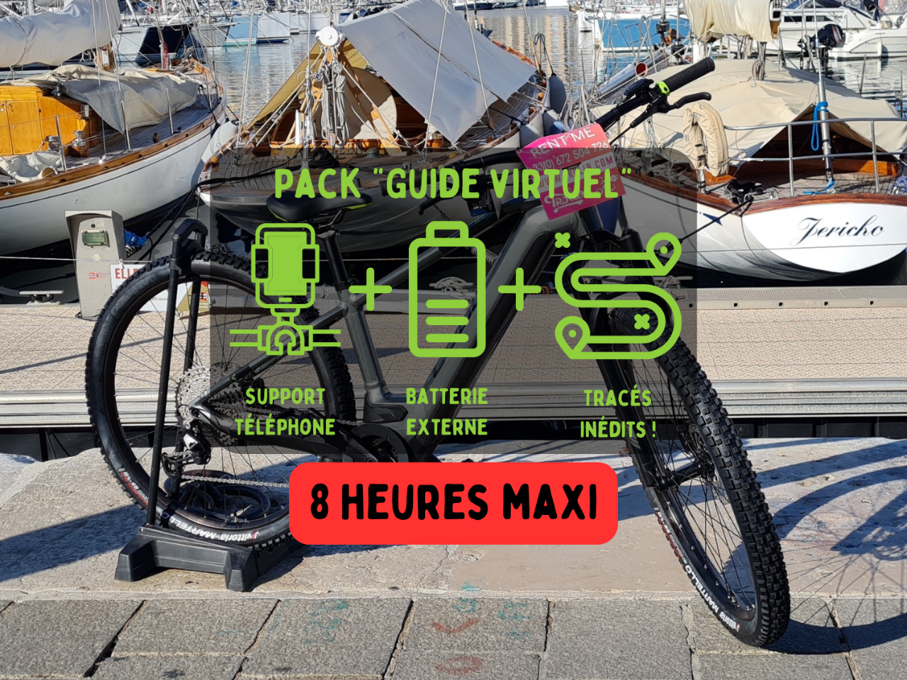 Location VTT electrique journee Pack Guide virtuel et assurance inclus- Cassis - All day E-Mountain Bike rental in Cassis with Virtual Guide and Insurance