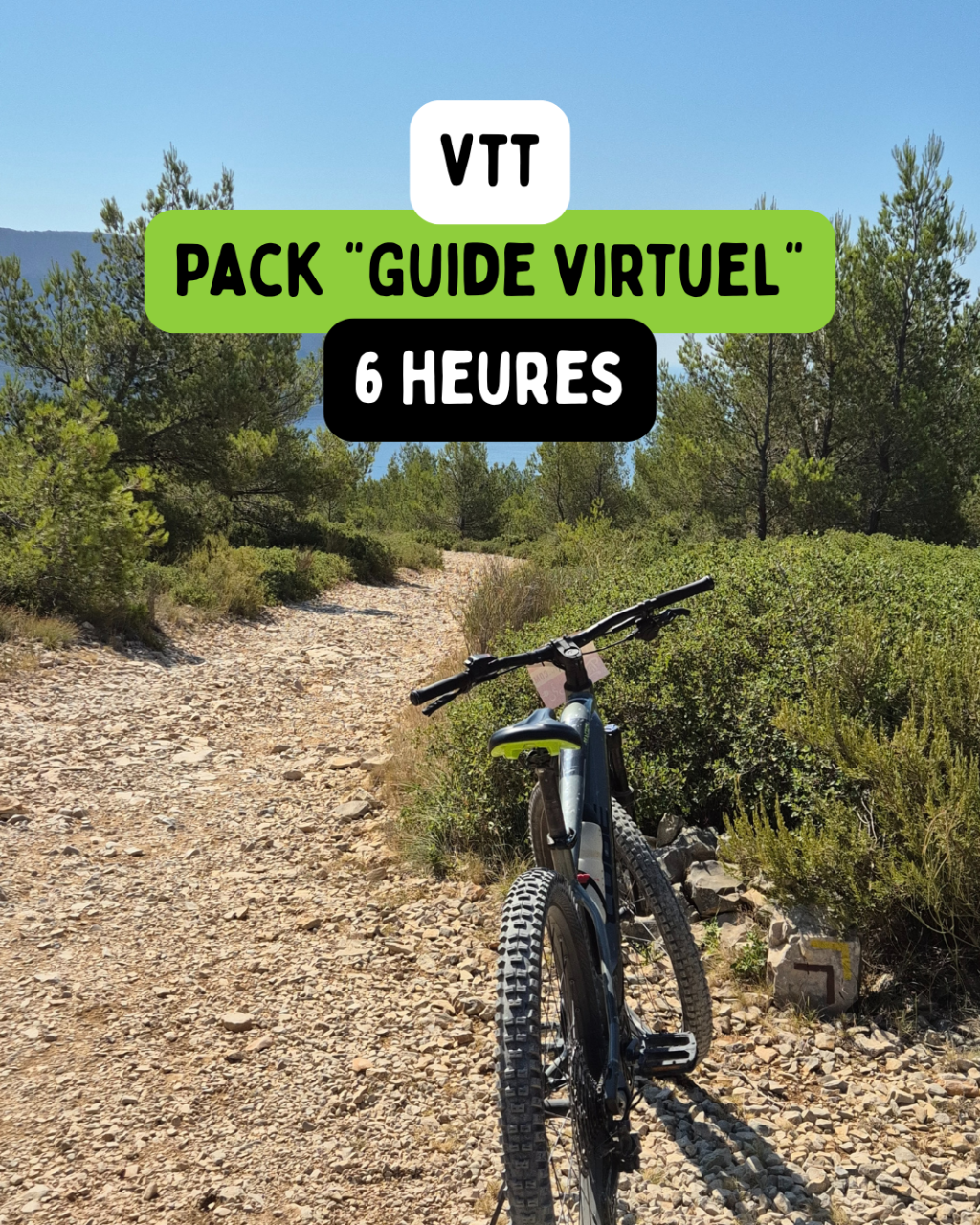 Location de Vtt electrique à Cassis – 6h avec guide virtuel