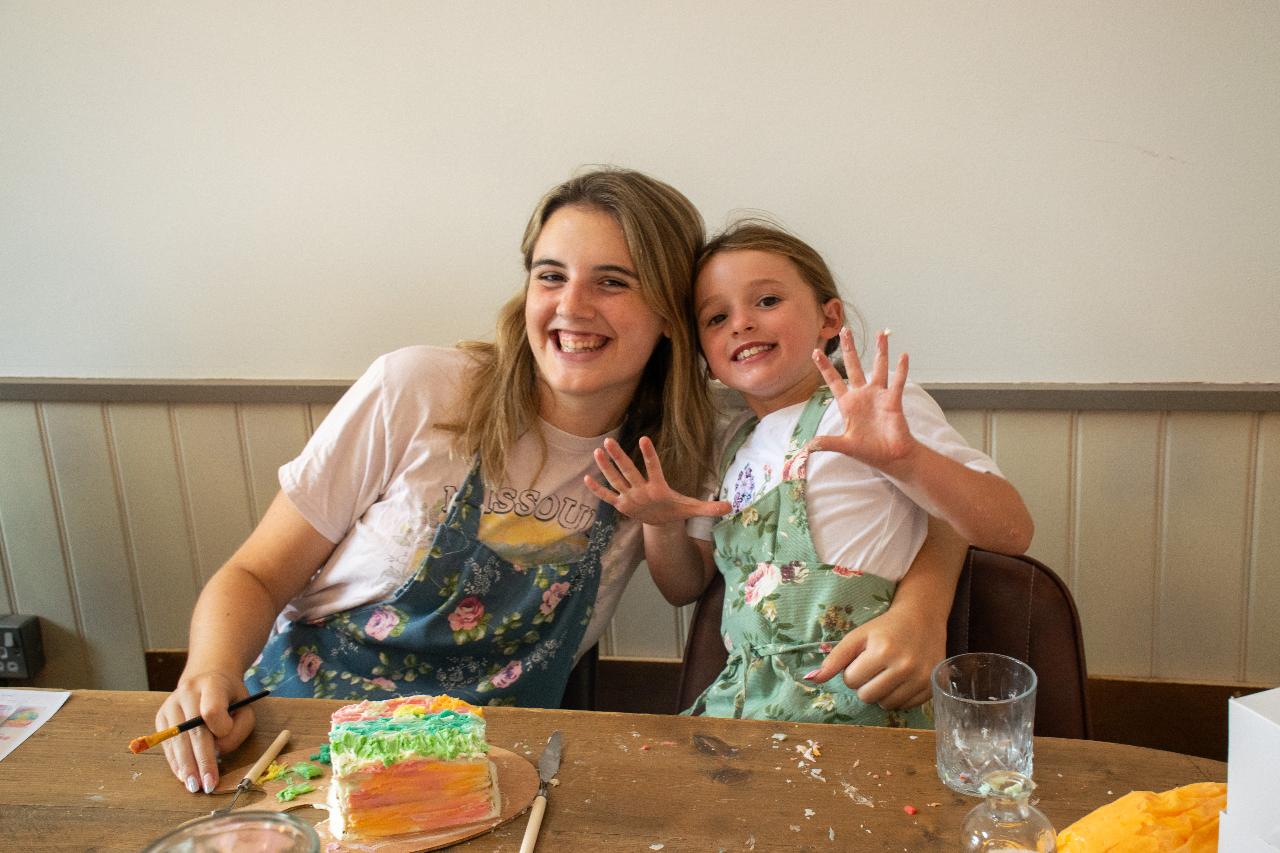 Family baking session