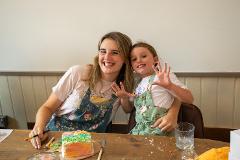 Family baking session