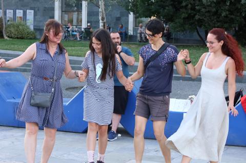 Folk Dancing Lesson at Youth Park