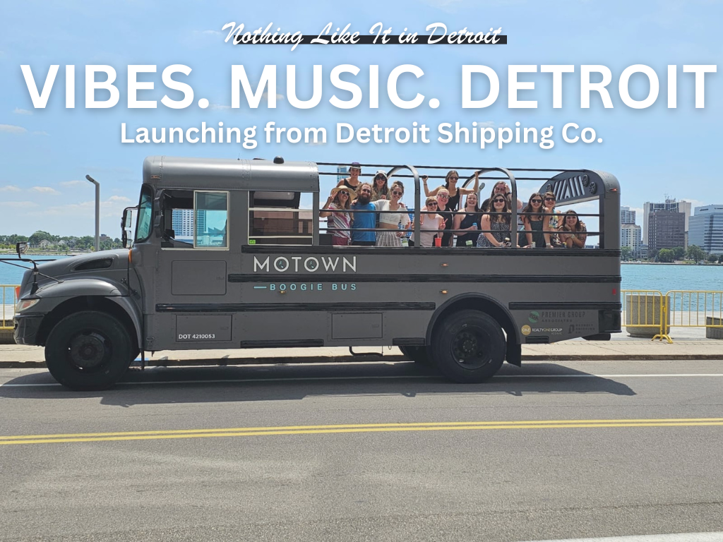 * Detroit’s First 14 Seat Open-Air Party Bus - Start at Detroit Shipping Co.