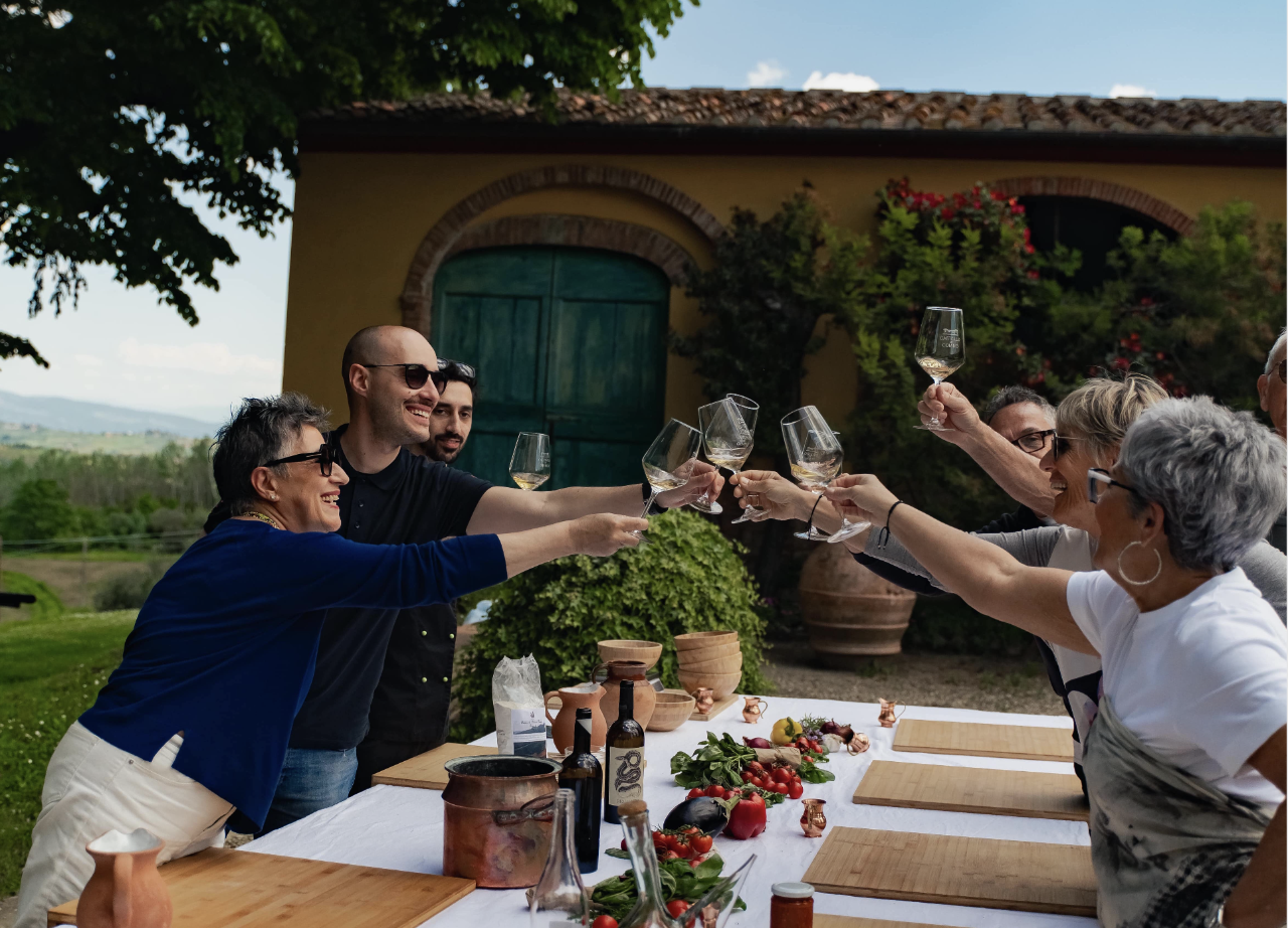 Pizza Class in a Historic Tuscan Villa + Wine Tasting with Local Sommelier