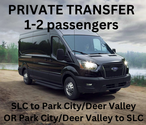 Private AWD transfer 1 or 2 passengers from SLC to Park City/Deer Valley OR to SLC from Park City/Deer Valley