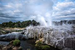 From Auckland: Te Puia Rotorua & Waitomo Caves Small Group Tour