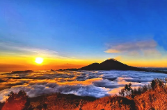 Sunrise on top of Batur volcano