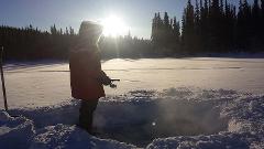 Ice Fishing and Snow Shoeing Combo