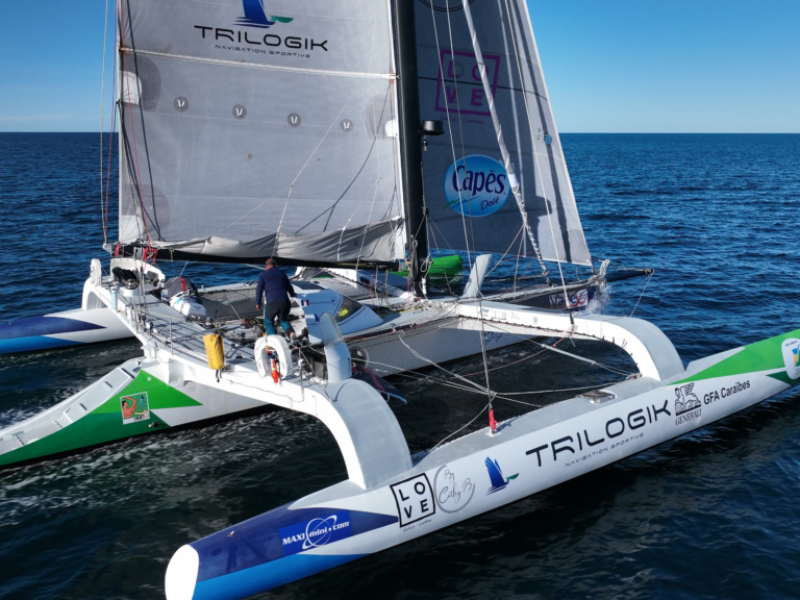 Excursion à Marie-Galante sur le trimaran de Course Trilogik Dys de Coeur avec David Ducosson