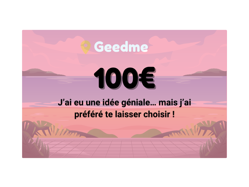 Carte cadeau 100€ Geedme