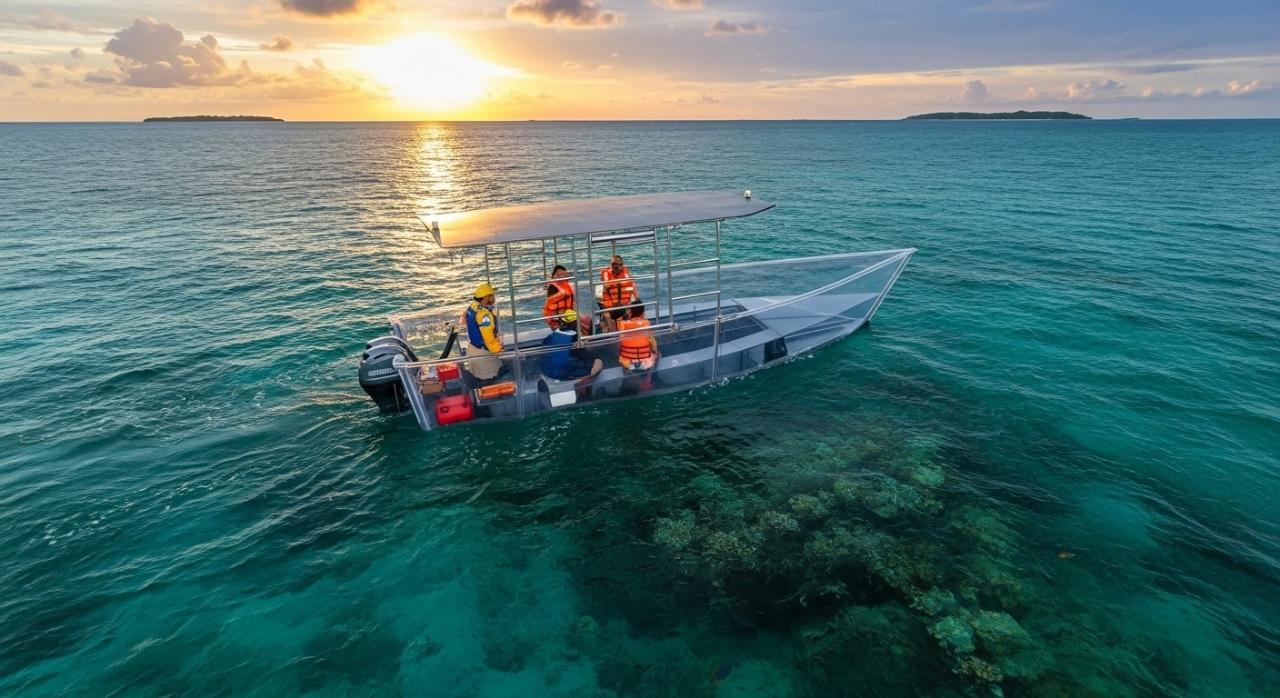 Private Clear Boat Sunset Cruise
