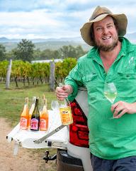 Wine tasting off the back of the ute!