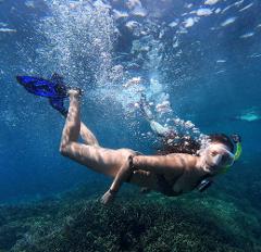 Snorkeling tour with Manta Ray, departing Nusa Lembongan in shared boat.